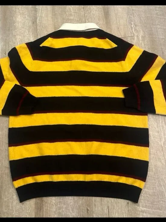 Brooks Brothers Scottish Lambswool Rugby Style Mens Sweater - Picture 2 of 5